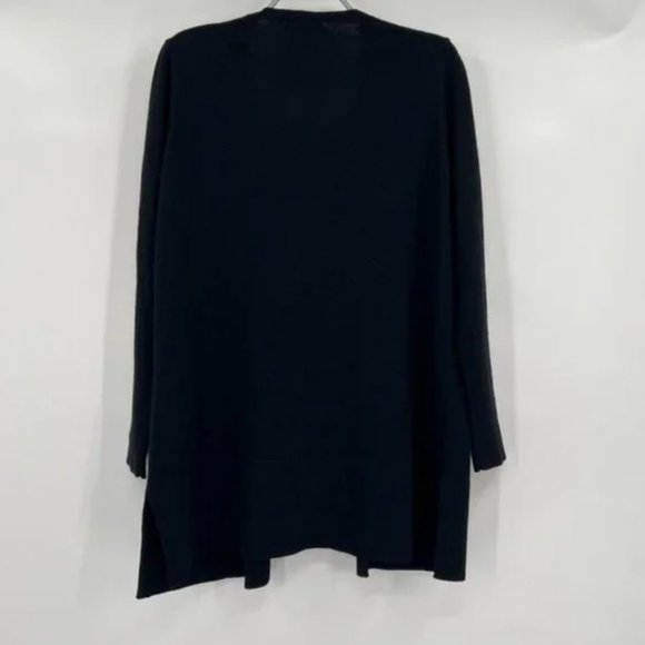Quince Black Australian Merino Wool Open Front Cardigan Sweater Size XS - Picture 4 of 8